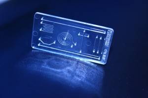Microfludic lab on a chip blue